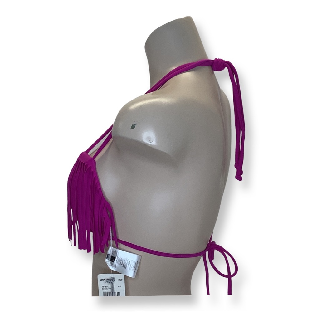 O’Neill Size Small Purple Fringe Triangle Bikini Top. New No Tag - Picture 2 of 3